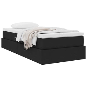 vidaXL Storage Bed with Mattress Black 100 x 200 cm Polyester
