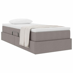 vidaXL Storage Bed with Mattress Taupe 100 x 200 cm Polyester