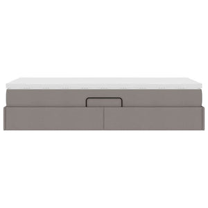 vidaXL Storage Bed with Mattress Taupe 100 x 200 cm Polyester