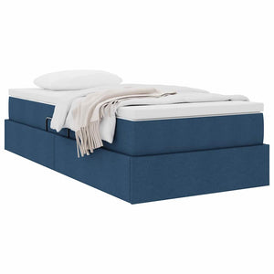vidaXL Storage Bed with Mattress Blue 100 x 200 cm Polyester