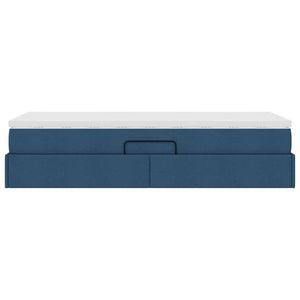 vidaXL Storage Bed with Mattress Blue 100 x 200 cm Polyester