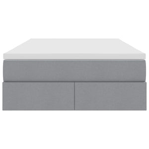 vidaXL Storage Bed with Mattress Light Gray 120 x 190 cm Polyester