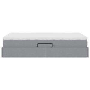 vidaXL Storage Bed with Mattress Light Gray 120 x 190 cm Polyester