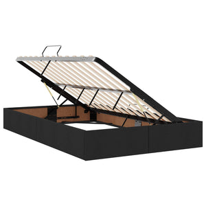 vidaXL Storage Bed with Mattress Black 120 x 190 cm Polyester