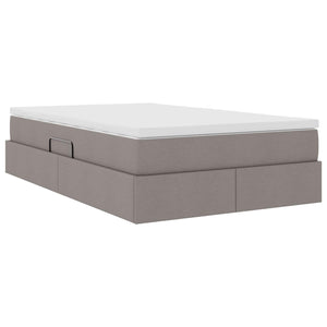 vidaXL Storage Bed with Mattress Taupe 120 x 190 cm Polyester