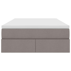 vidaXL Storage Bed with Mattress Taupe 120 x 190 cm Polyester