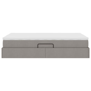 vidaXL Storage Bed with Mattress Taupe 120 x 190 cm Polyester