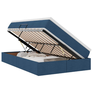 vidaXL Storage Bed with Mattress Blue 120 x 190 cm Polyester