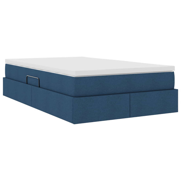 vidaXL Storage Bed with Mattress Blue 120 x 190 cm Polyester