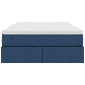 vidaXL Storage Bed with Mattress Blue 120 x 190 cm Polyester