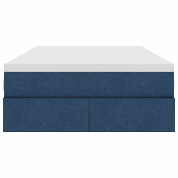 vidaXL Storage Bed with Mattress Blue 120 x 190 cm Polyester