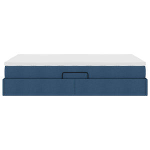 vidaXL Storage Bed with Mattress Blue 120 x 190 cm Polyester