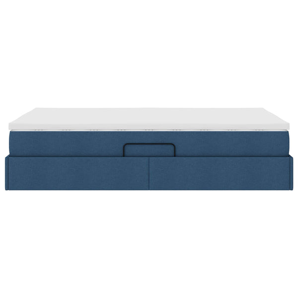 vidaXL Storage Bed with Mattress Blue 120 x 190 cm Polyester