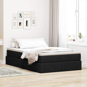 vidaXL Storage Bed with Mattress Black 120 x 200 cm Polyester