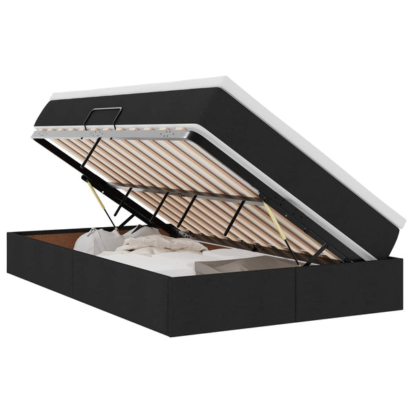 vidaXL Storage Bed with Mattress Black 120 x 200 cm Polyester