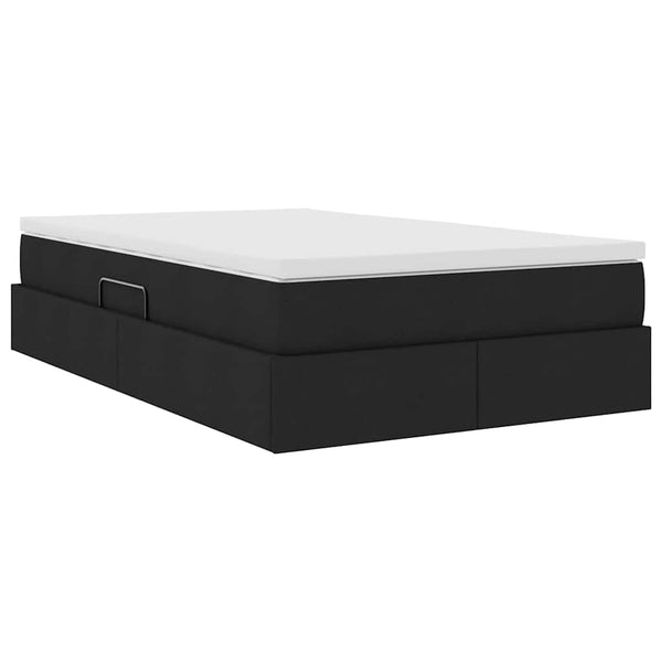 vidaXL Storage Bed with Mattress Black 120 x 200 cm Polyester