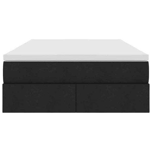 vidaXL Storage Bed with Mattress Black 120 x 200 cm Polyester