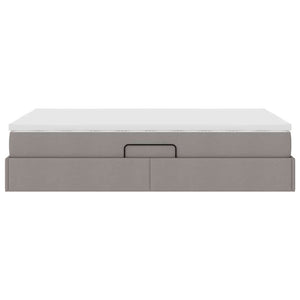 vidaXL Storage Bed with Mattress Taupe 120 x 200 cm Polyester