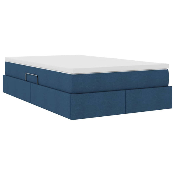 vidaXL Storage Bed with Mattress Blue 120 x 200 cm Polyester