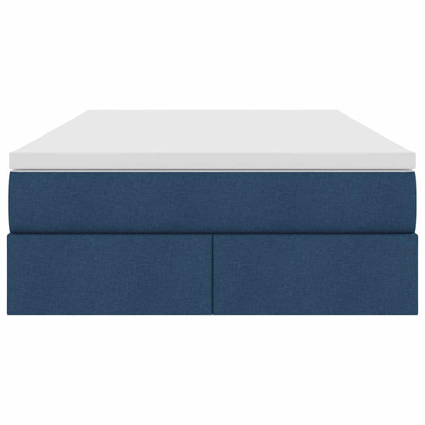 vidaXL Storage Bed with Mattress Blue 120 x 200 cm Polyester