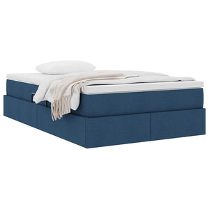 vidaXL Storage Bed with Mattress Blue 120 x 200 cm Polyester