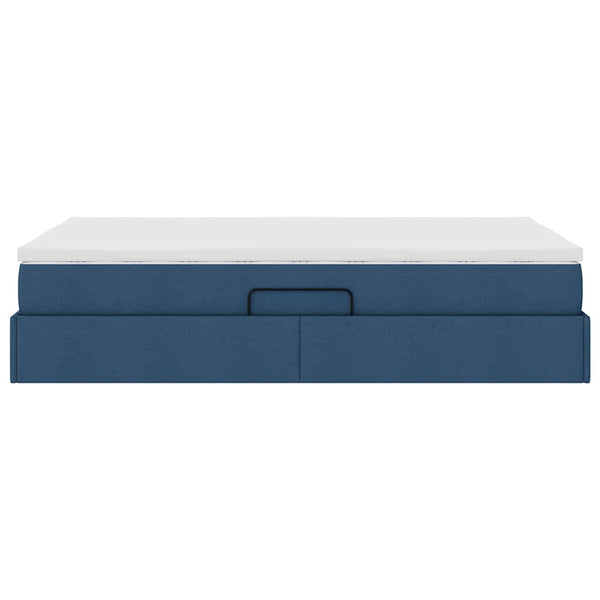 vidaXL Storage Bed with Mattress Blue 120 x 200 cm Polyester