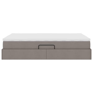 vidaXL Storage Bed with Mattress Taupe 140 x 190 cm Polyester