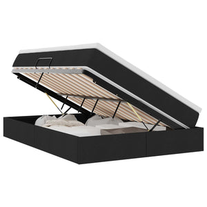 vidaXL Storage Bed with Mattress Black 140 x 200 cm Polyester