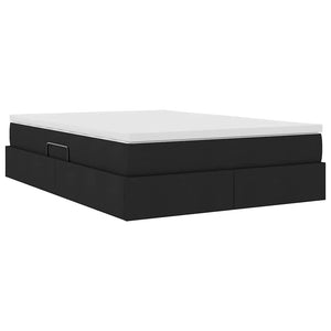 vidaXL Storage Bed with Mattress Black 140 x 200 cm Polyester