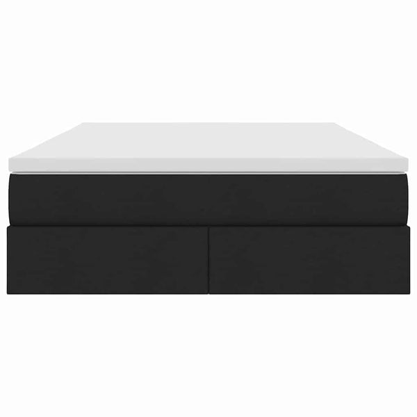 vidaXL Storage Bed with Mattress Black 140 x 200 cm Polyester