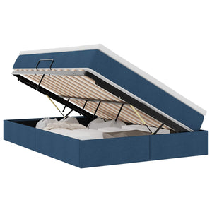 vidaXL Storage Bed with Mattress Blue 140 x 200 cm Polyester