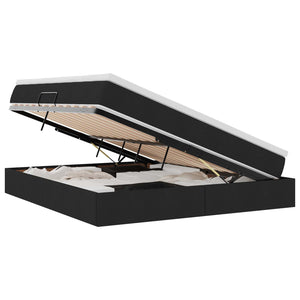 vidaXL Storage Bed with Mattress Black 160 x 200 cm Polyester