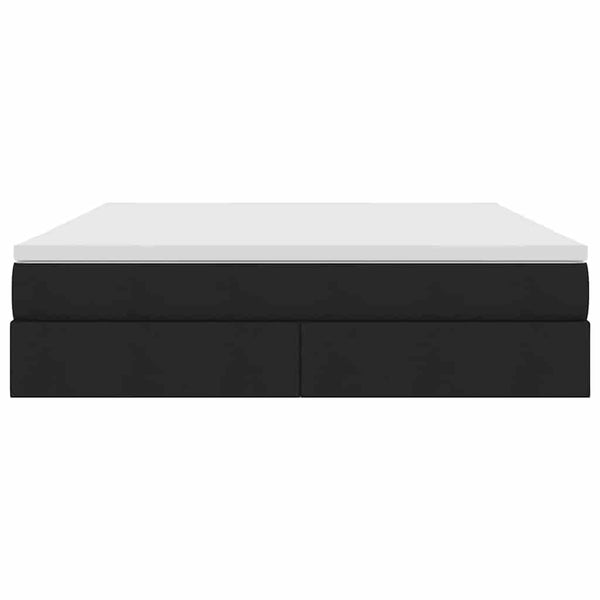 vidaXL Storage Bed with Mattress Black 160 x 200 cm Polyester