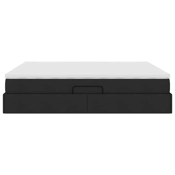 vidaXL Storage Bed with Mattress Black 160 x 200 cm Polyester