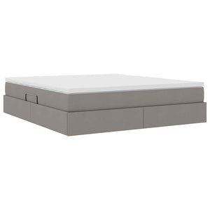 vidaXL Storage Bed with Mattress Taupe 160 x 200 cm Polyester