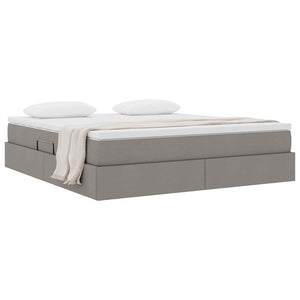 vidaXL Storage Bed with Mattress Taupe 160 x 200 cm Polyester
