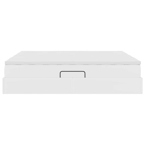 vidaXL Storage Bed with Mattress White 180 x 200 cm Faux Leather