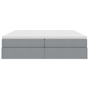 vidaXL Storage Bed with Mattress Light Grey 180 x 200 cm Polyester