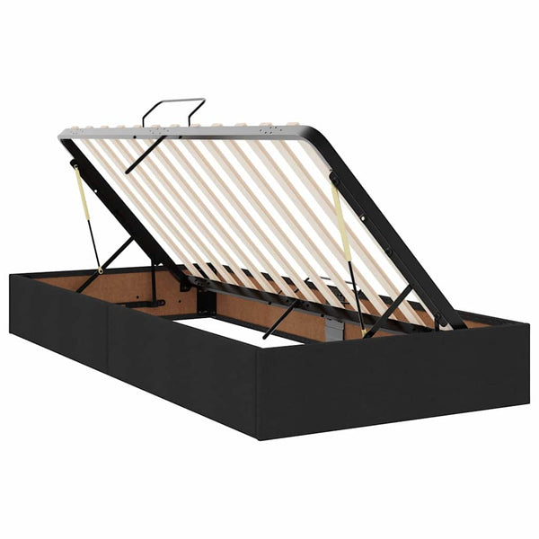 vidaXL Storage Bed with Mattress Black 200 x 200 cm Polyester