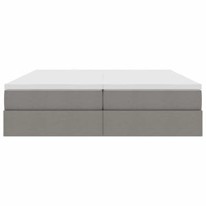 vidaXL Storage Bed with Mattress Taupe 200 x 200 cm Polyester