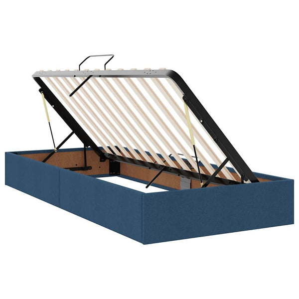 vidaXL Storage Bed with Mattress Blue 200 x 200 cm Polyester