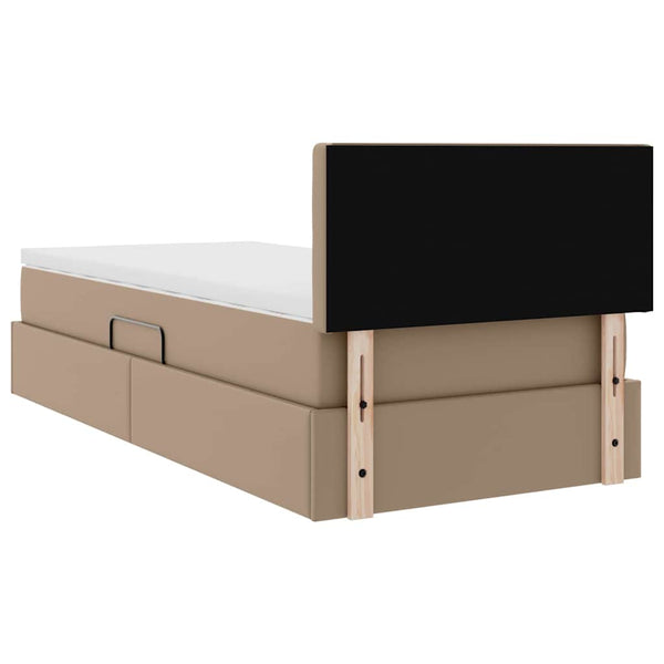 vidaXL Storage Bed with Mattress Cappuccino 90 x 190 cm