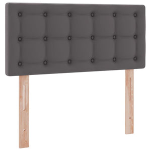 vidaXL Storage Bed with Mattress Grey 90 x 200 cm Faux Leather