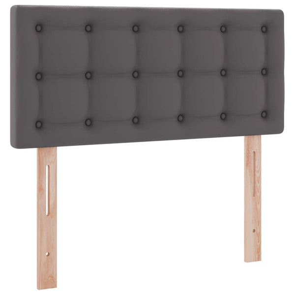vidaXL Storage Bed with Mattress Grey 100 x 200 cm Faux Leather