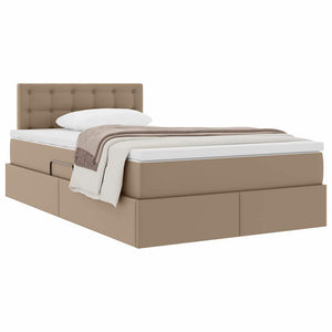 vidaXL Storage Bed with Mattress Cappuccino 120 x 190 cm