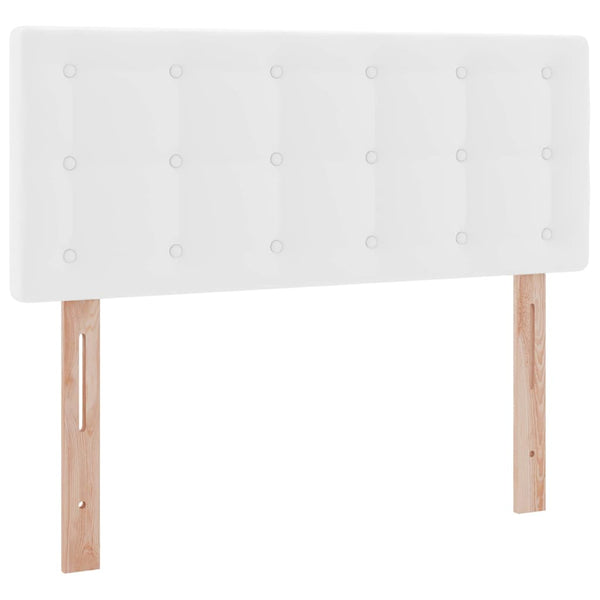 vidaXL Storage Bed with Mattress Pure White 120 x 200 cm Faux Leather