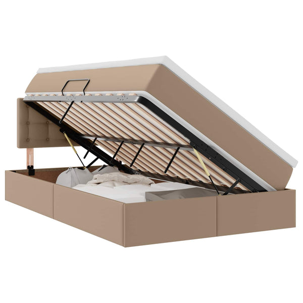 vidaXL Storage Bed with Mattress Cappuccino 120 x 200 cm