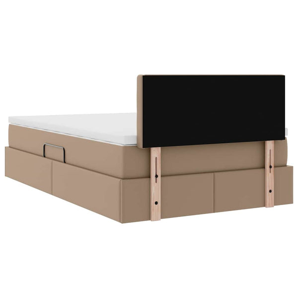 vidaXL Storage Bed with Mattress Cappuccino 120 x 200 cm