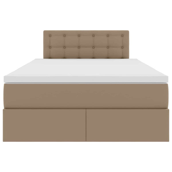 vidaXL Storage Bed with Mattress Cappuccino 120 x 200 cm