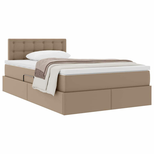 vidaXL Storage Bed with Mattress Cappuccino 120 x 200 cm